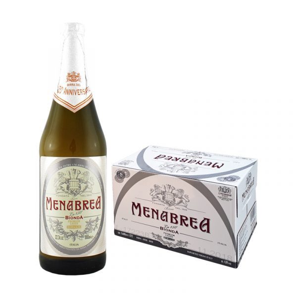 Menabrea Birra Bionda 66 cl – Confezione 15 Bottiglie