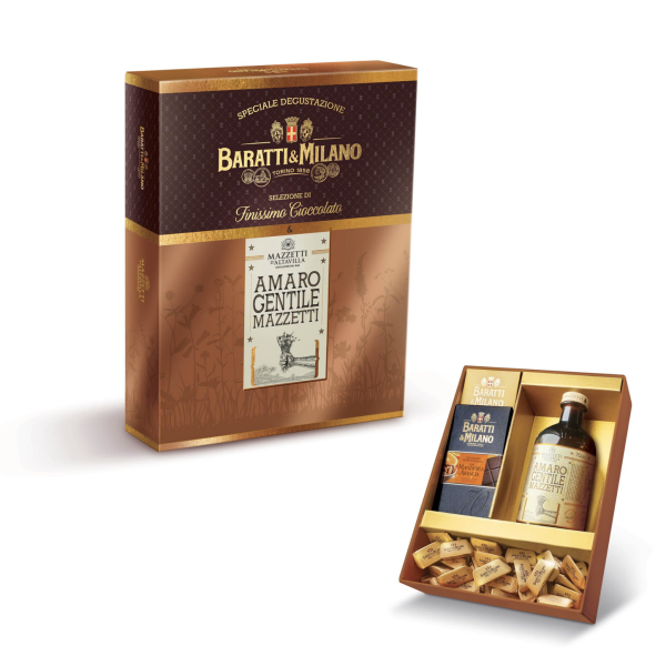 Box Degustazione Amaro Mazzetti e Cioccolato Baratti & Milano